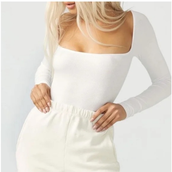 Joah Brown Tops - NWT, Joah Brown Square Neck Tight Rib Top, Sz M/L